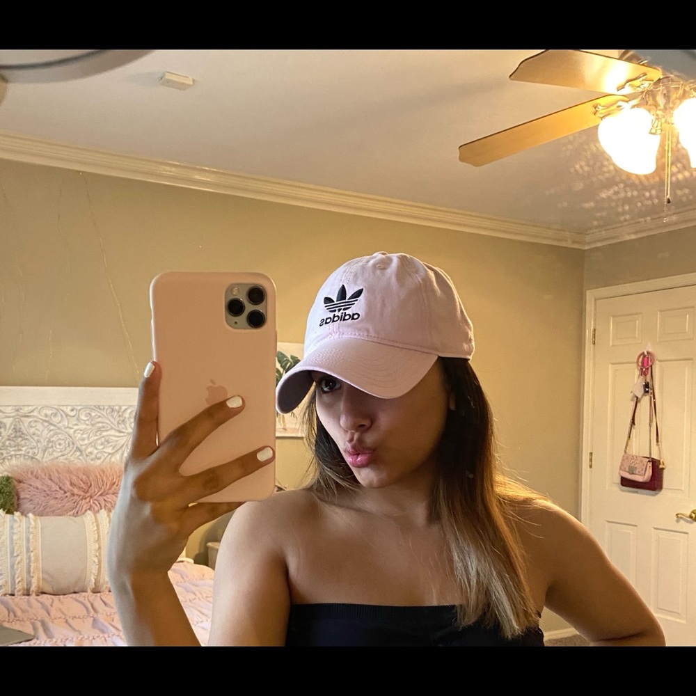 Light pink adidas hat